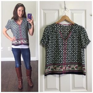 🌎 Stitchfix printed blouse